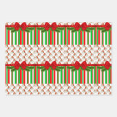 Frohe Weihnachtsblätter Wrapping Paper Geschenkpapier Set (Vorderseite 2)