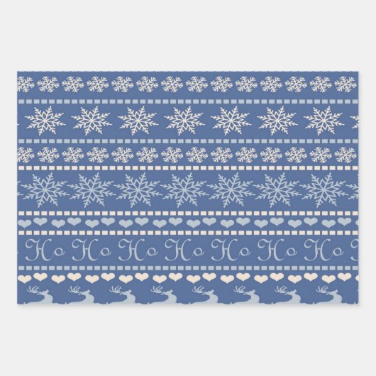 Frohe Weihnachtsblätter Wrapping Paper Geschenkpapier Set (Vorderseite)