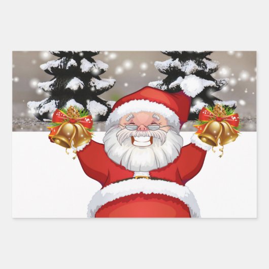 Frohe Weihnachtsblätter Wrapping Paper Geschenkpapier Set (Vorderseite 3)