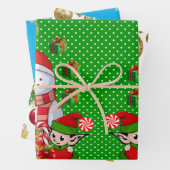 Frohe Weihnachtsblätter Wrapping Paper Geschenkpapier Set (Beispiel)