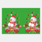 Frohe Weihnachtsblätter Wrapping Paper Geschenkpapier Set (Vorderseite)