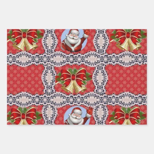 Frohe Weihnachtsblätter Wrapping Paper Geschenkpapier Set (Vorderseite 2)