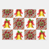 Frohe Weihnachtsblätter Wrapping Paper Geschenkpapier Set (Vorderseite)