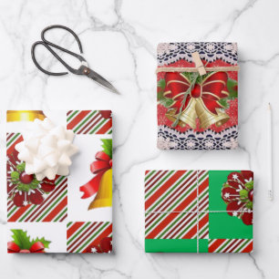 Frohe Weihnachtsblätter Wrapping Paper Geschenkpapier Set