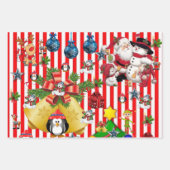 Frohe Weihnachtsblätter Wrapping Paper Geschenkpapier Set (Vorderseite 3)