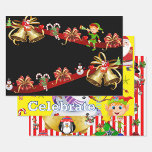 Frohe Weihnachtsblätter Wrapping Paper Geschenkpapier Set