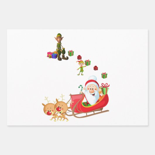 Frohe Weihnachtsblätter Wrapping Paper Geschenkpapier Set (Vorderseite 2)