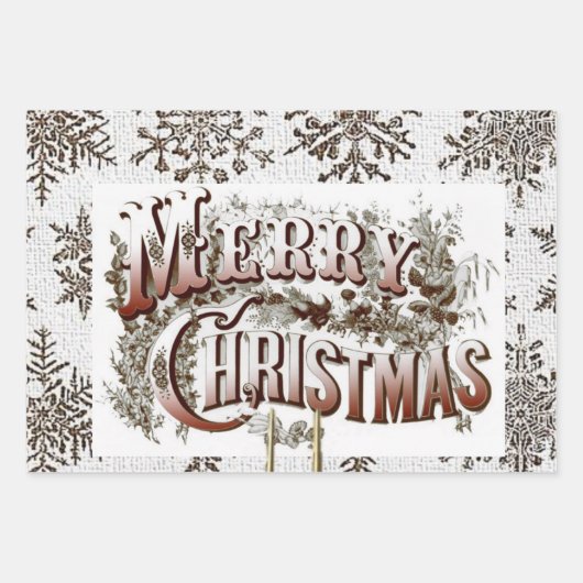 Frohe Weihnachtsblätter Wrapping Paper Geschenkpapier Set (Vorderseite 3)