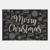 Frohe Weihnachtsblätter Wrapping Paper Geschenkpapier Set (Vorderseite 3)