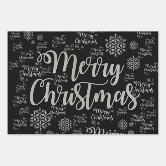 Frohe Weihnachtsblätter Wrapping Paper Geschenkpapier Set (Vorderseite 3)