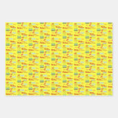 Frohe Weihnachtsblätter wrapping Paper Joy Geschenkpapier Set (Vorderseite 3)