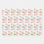 Frohe Weihnachtsblätter wrapping Paper Joy Geschenkpapier Set (Vorderseite 2)