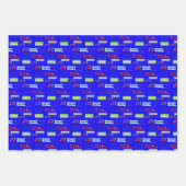 Frohe Weihnachtsblätter wrapping Paper Joy Geschenkpapier Set (Vorderseite)