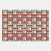 Frohe Weihnachtsblätter wrapping Paper Joy Geschenkpapier Set (Vorderseite 3)