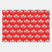 Frohe Weihnachtsblätter Wrapping Paper Santa Geschenkpapier Set (Vorderseite)