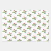 Frohe Weihnachtsblätter Wrapping Paper Santa Geschenkpapier Set (Vorderseite 3)