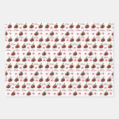 Frohe Weihnachtsblätter Wrapping Paper Santa Geschenkpapier Set (Vorderseite 2)