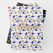 Frohe Weihnachtsblätter Wrapping Paper Shark Geschenkpapier Set (Beispiel)