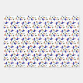 Frohe Weihnachtsblätter Wrapping Paper Shark Geschenkpapier Set (Vorderseite)