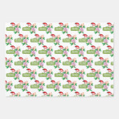 Frohe Weihnachtsblätter Wrapping Paper Weihnachten Geschenkpapier Set (Vorderseite)