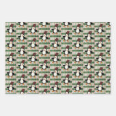 Frohe Weihnachtsblätter Wrapping Papier Pinguin (Vorderseite 3)