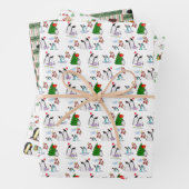 Frohe Weihnachtsblätter Wrapping Papier Pinguin (Beispiel)