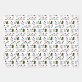 Frohe Weihnachtsblätter Wrapping Papier Pinguin (Vorderseite)