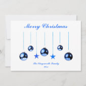 Frohe Weihnachtsblauen Dekoration mit leerem Rücke (Vorderseite)