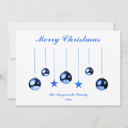 Frohe Weihnachtsblauen Dekoration mit leerem Rücke (Vorderseite)