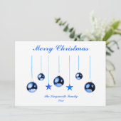 Frohe Weihnachtsblauen Dekoration mit leerem Rücke (Stehend Vorderseite)