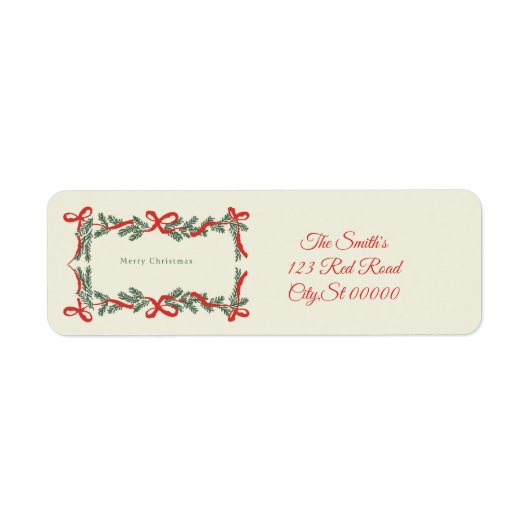 Frohe Weihnachtsbögen Adresse (Vorne)