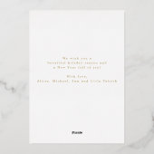 Frohe Weihnachtsbogen-Foto Folien Feiertagskarte (Rückseite)