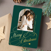 Frohe Weihnachtsbogen-Foto Folien Feiertagskarte