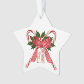 Frohe Weihnachtsbonbons Name Acrylschmuck Ornament (Vorderseite)