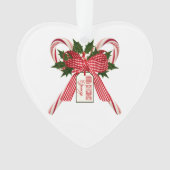 Frohe Weihnachtsbonbons Name Acrylschmuck Ornament (Vorderseite)