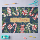 Frohe Weihnachtsbonbons und Candy Canes Seidenpapier (Basteln)