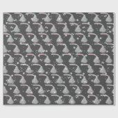 Frohe Weihnachtsbonbons und Schneeflocken Geschenkpapier (Flach)