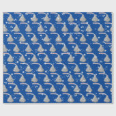 Frohe Weihnachtsbonbons und Schneeflocken Geschenkpapier (Flach)