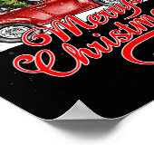 Frohe Weihnachtsborder Collie Dogs Santa Reindeer Poster (Ecke)