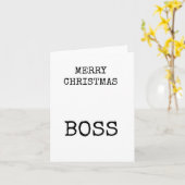 Frohe Weihnachtsboss, einfach, nur Text, Karte (Gelbe Blume)
