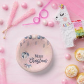 Frohe Weihnachtsbotschaften Baubles, Geschenke & B Pappteller (Party)