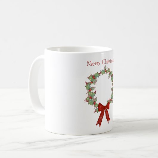 Frohe Weihnachtsbow Kaffeetasse (Vorderseite Links)