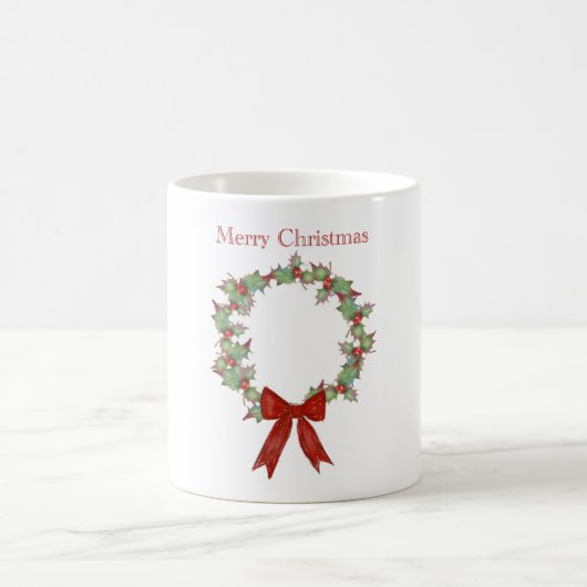 Frohe Weihnachtsbow Kaffeetasse (Mittel)