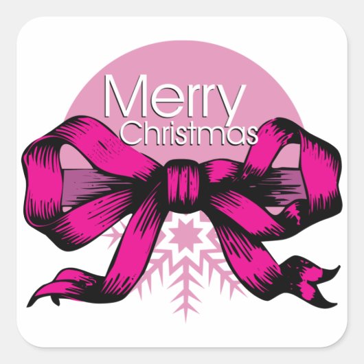 Frohe Weihnachtsbow Stickers (Vorderseite)
