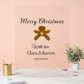 Frohe Weihnachtsbraun-Kekse fügen Namen mit Liebe  Acrylschild (Hochzeit)