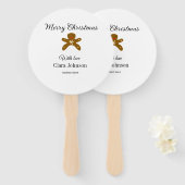 Frohe Weihnachtsbraun-Kekse fügen Namen mit Liebe  Fächer (Vorne und Hinten)