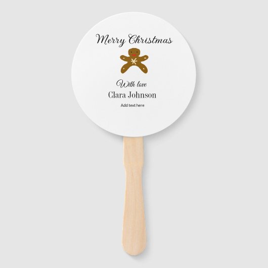 Frohe Weihnachtsbraun-Kekse fügen Namen mit Liebe Fächer (Vorderseite)