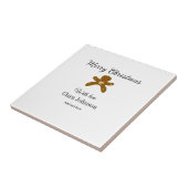 Frohe Weihnachtsbraun-Kekse fügen Namen mit Liebe  Fliese (Seite)