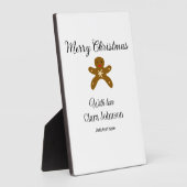 Frohe Weihnachtsbraun-Kekse fügen Namen mit Liebe  Fotoplatte (Seite)