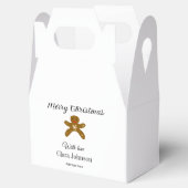 Frohe Weihnachtsbraun-Kekse fügen Namen mit Liebe Geschenkschachtel (Geöffnet)